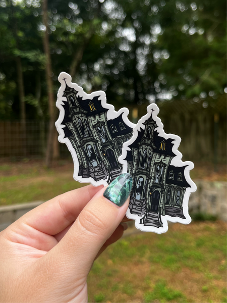 Haunted House Sticker / Magnet