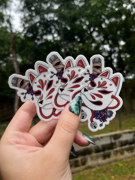 Kitsune Mask Sticker / Magnet