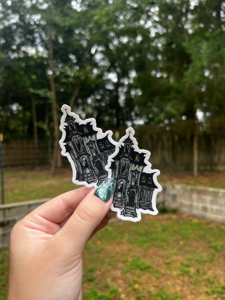 Haunted House Sticker / Magnet