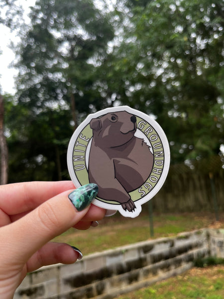 Groundhog Union Sticker / Magnet