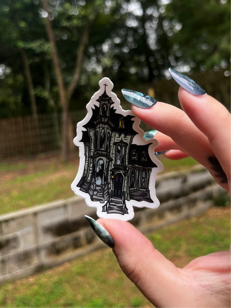 Haunted House Sticker / Magnet