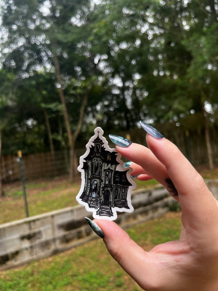 Haunted House Sticker / Magnet