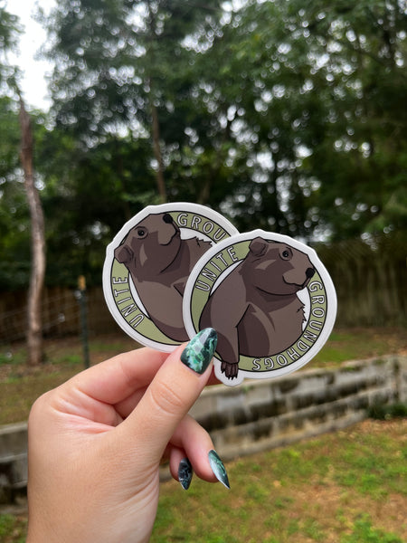 Groundhog Union Sticker / Magnet