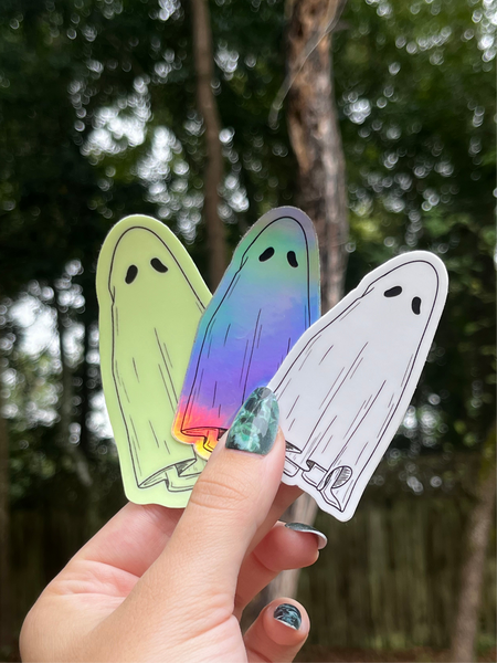 Holographic Ghost Sticker / Magnet