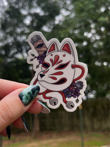 Kitsune Mask Sticker / Magnet