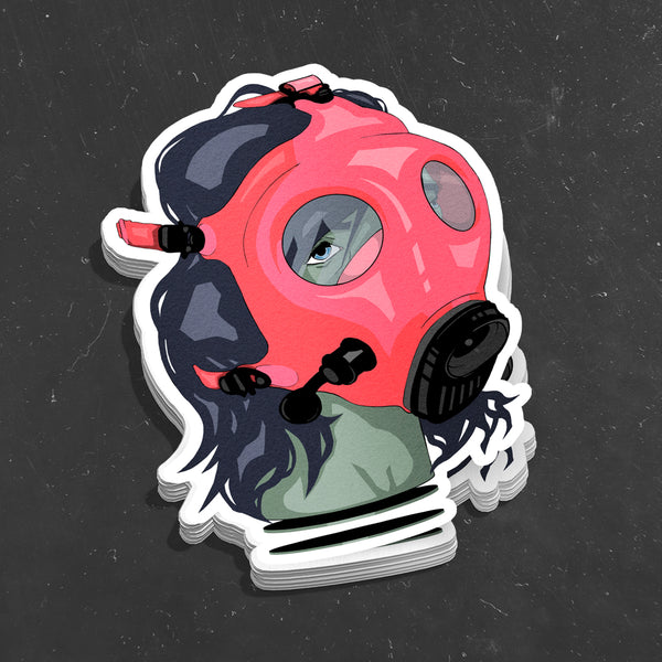 Gas Mask Sticker / Magnet