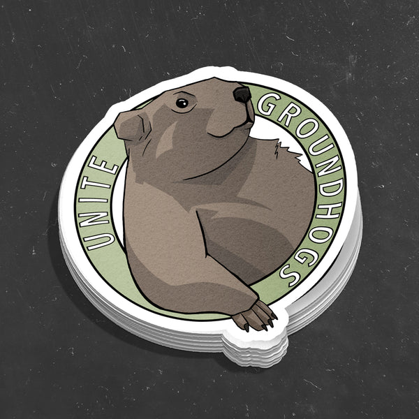 Groundhog Union Sticker / Magnet