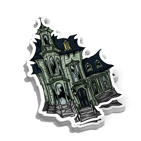 Haunted House Sticker / Magnet