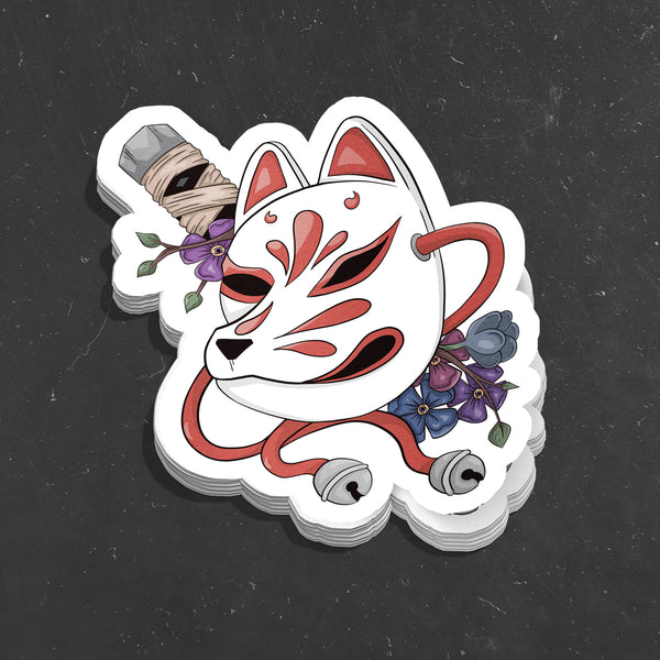 Kitsune Mask Sticker / Magnet