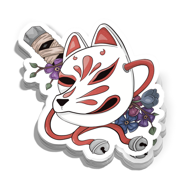 Kitsune Mask Sticker / Magnet