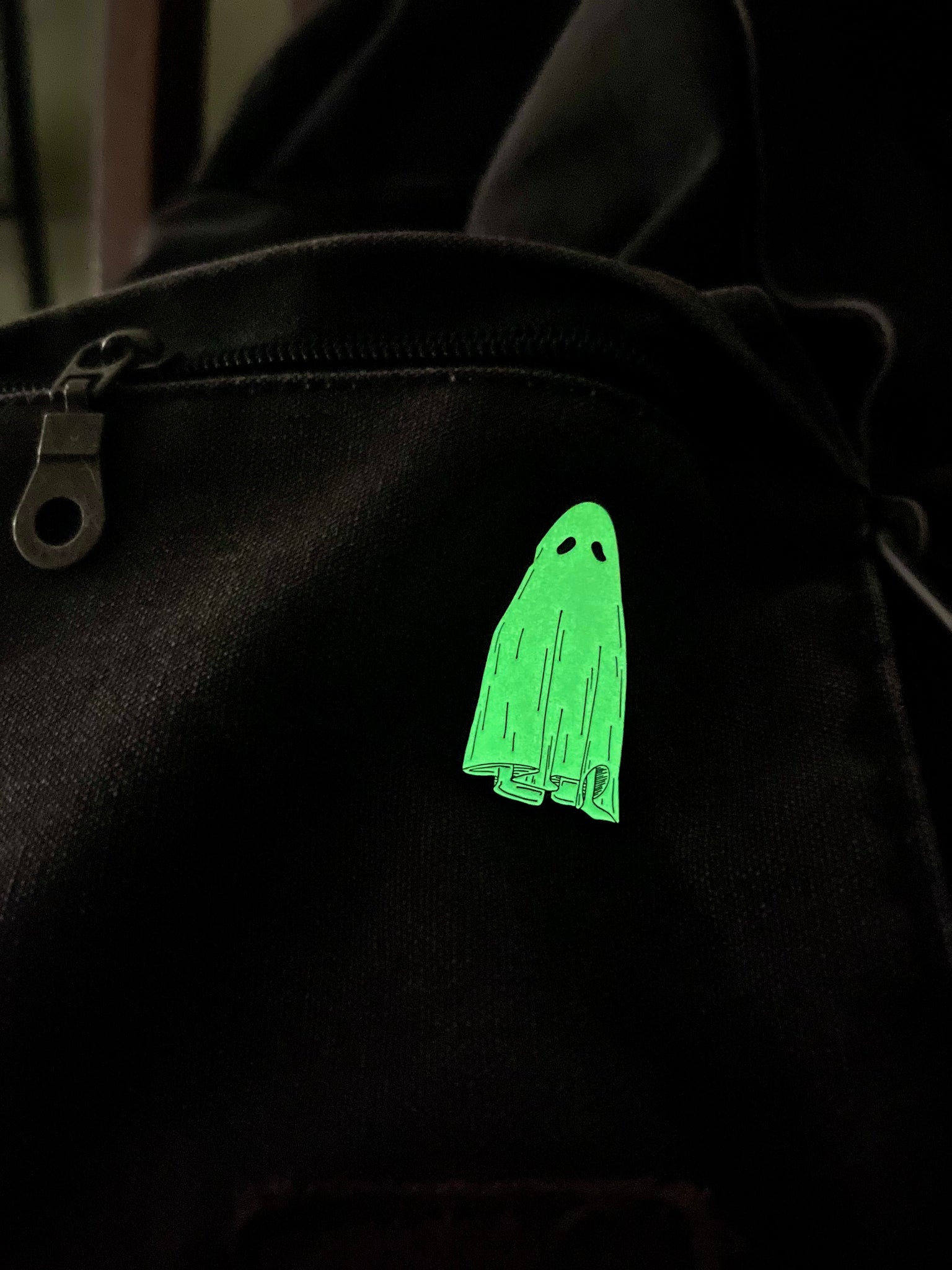 Glow in the Dark Ghost Enamel Pin
